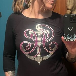 Juicy Couture Nautical Grapgic Mid Sleeve Tee